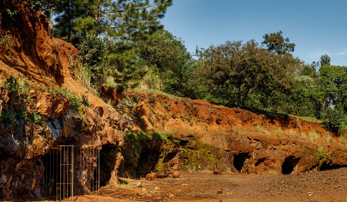 Entrances to the mines in Wanda, Misiones, Argentina
